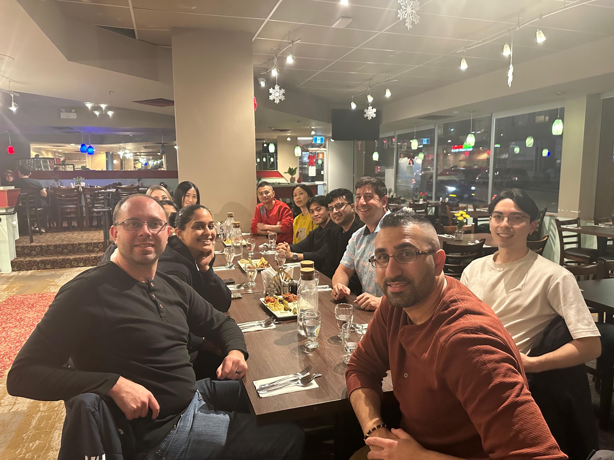 Locus Health team dinner at restaurant