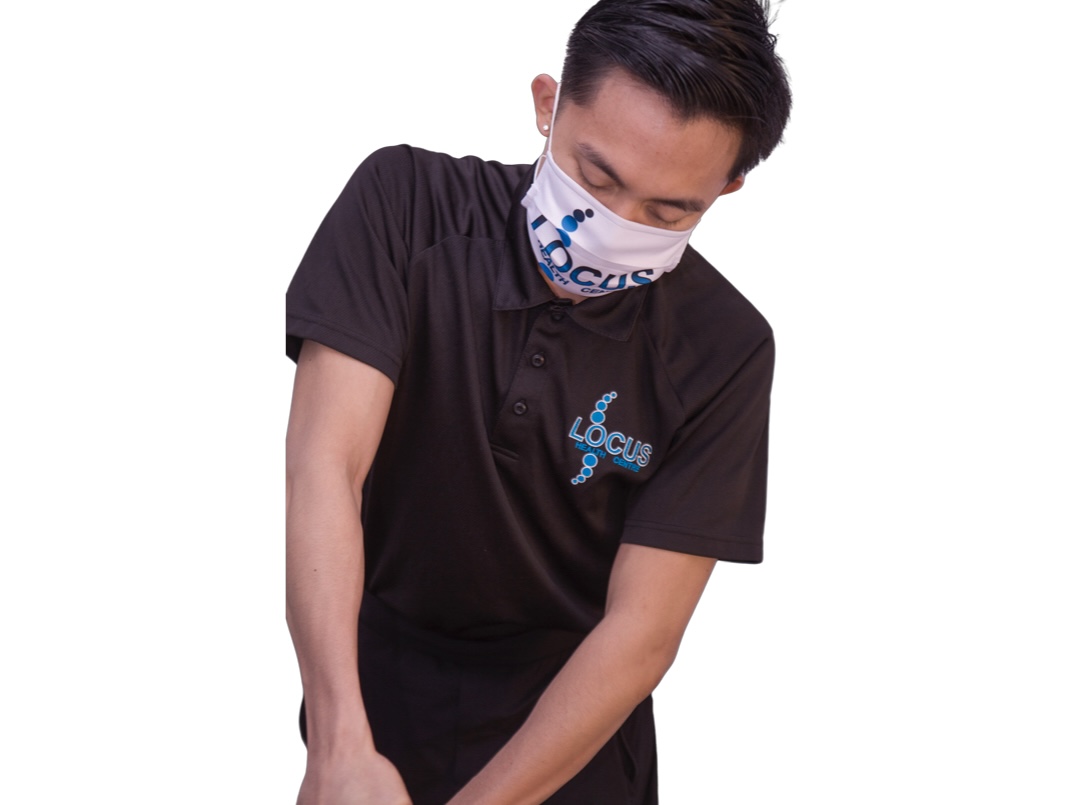 Locus Health RMT practitioner in Locus uniform