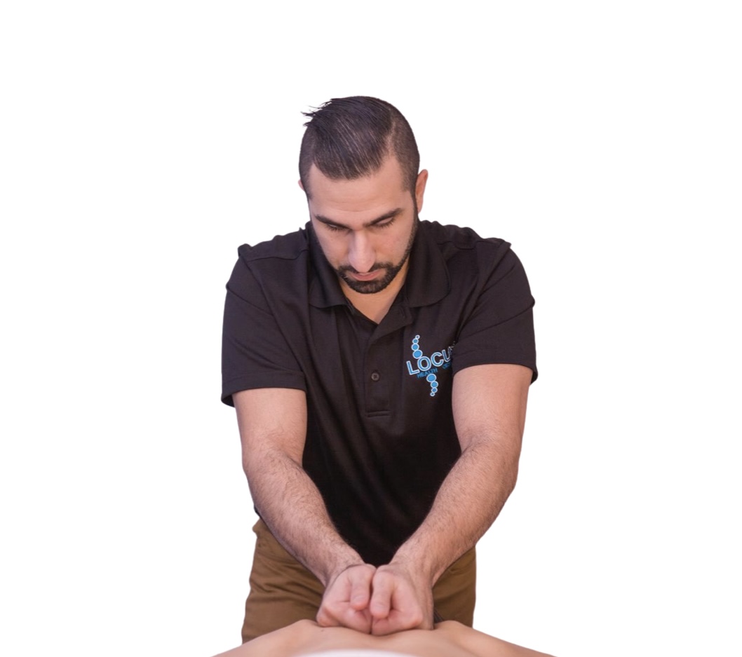 Locus Health practitioner performing deep tissue massage therapy